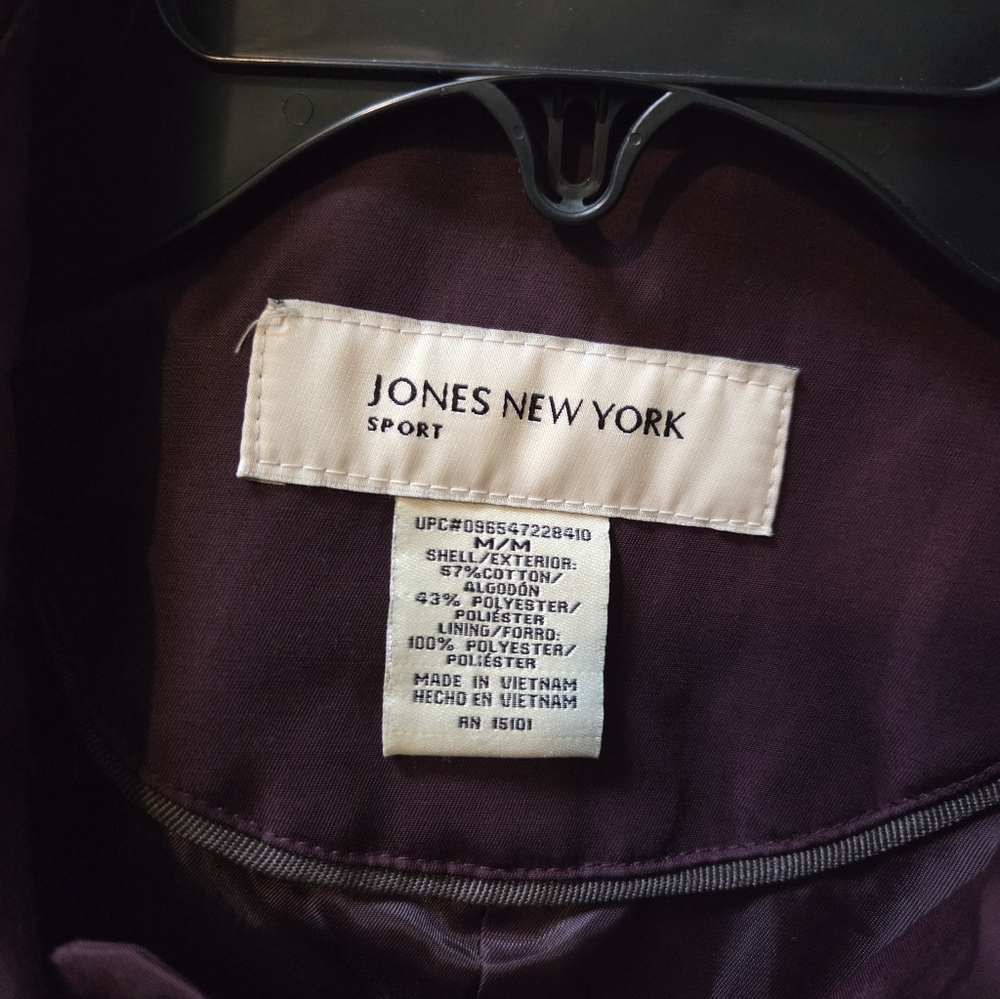 Jones New York Women’s Trench Coat – Plum/Burgundy Color - Picture 3 of 3